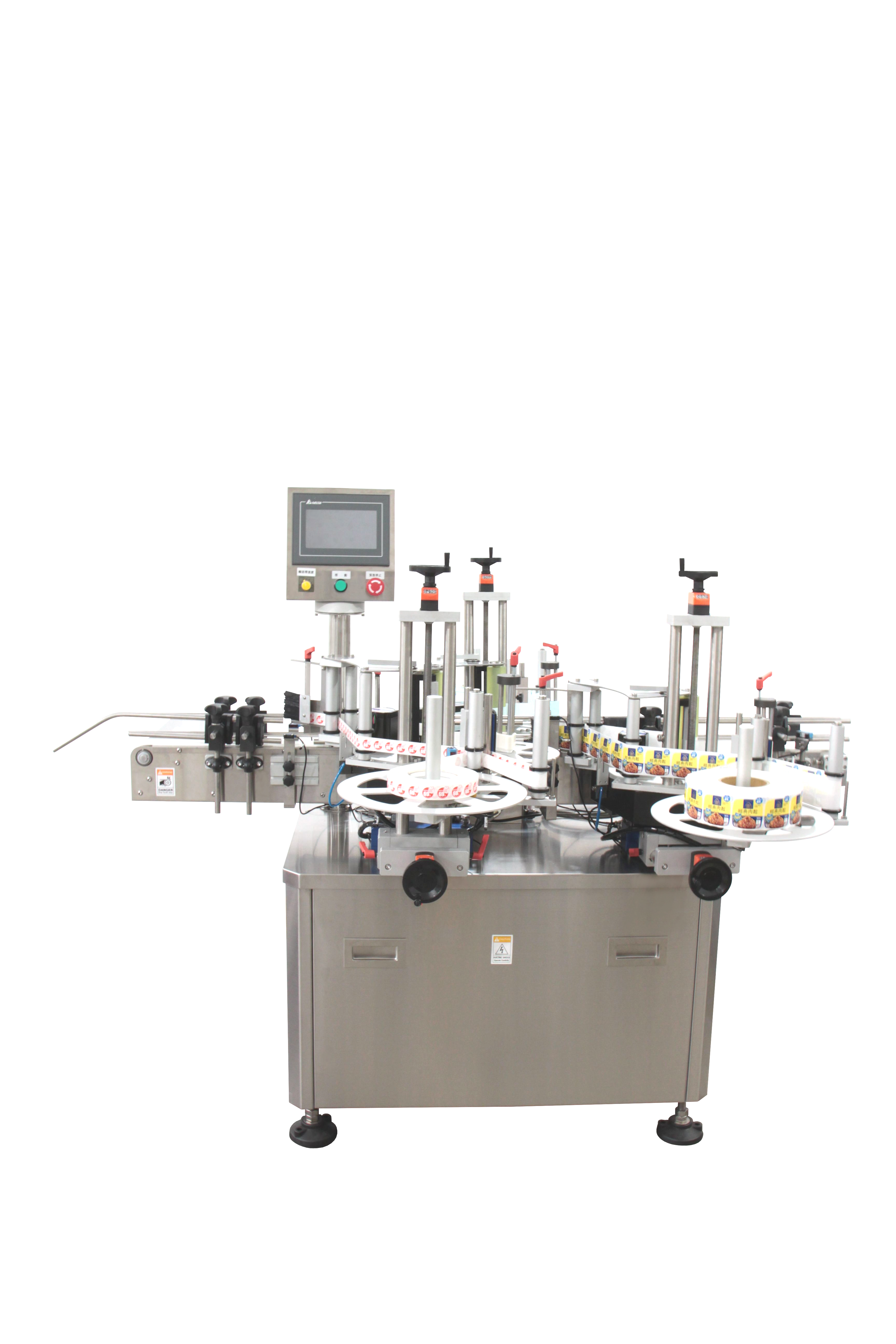 INPHIC MBF017104A 高速雙面貼自動貼標機，適用於圓瓶、橢圓瓶、扁瓶等不規則瓶貼標