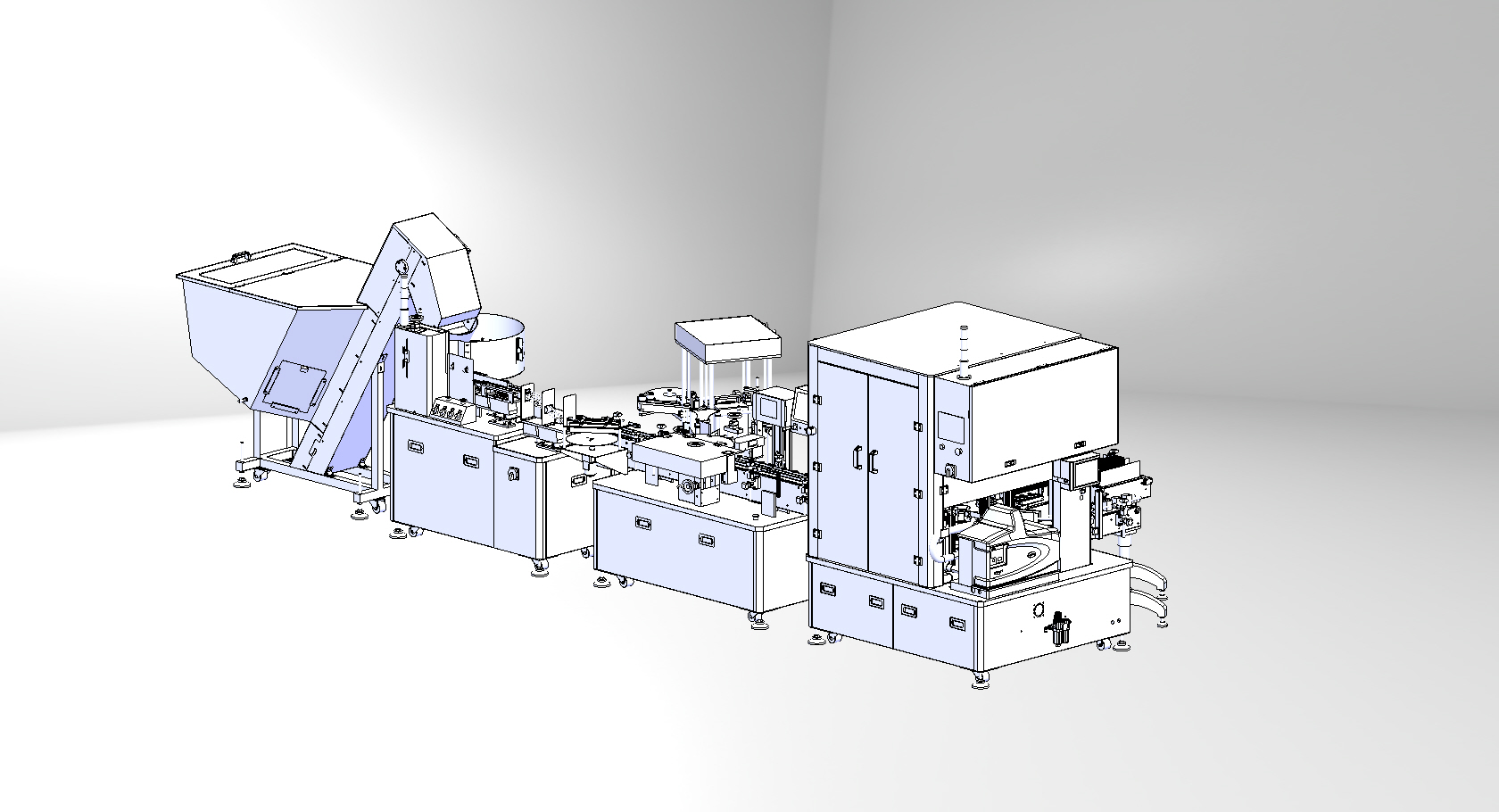 INPHIC MBF017104A 高速雙面貼自動貼標機，適用於圓瓶、橢圓瓶、扁瓶等不規則瓶貼標